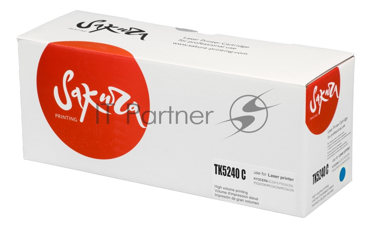 Картридж Sakura TK5240C для Kyocera Mita ECOSYS p5026cdn/p5026cdw/m5526cdn/m5526cdw, синий, 3 000к.