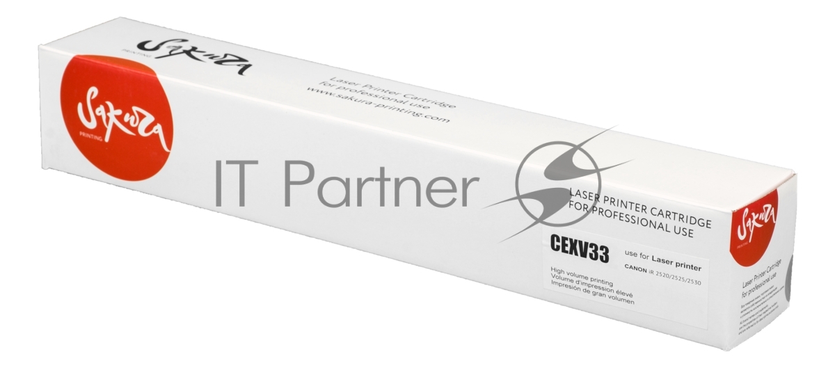 Тонер-туба Sakura CEXV33 для Canon iR-2520/2525/2530, черный, 14 600к.
