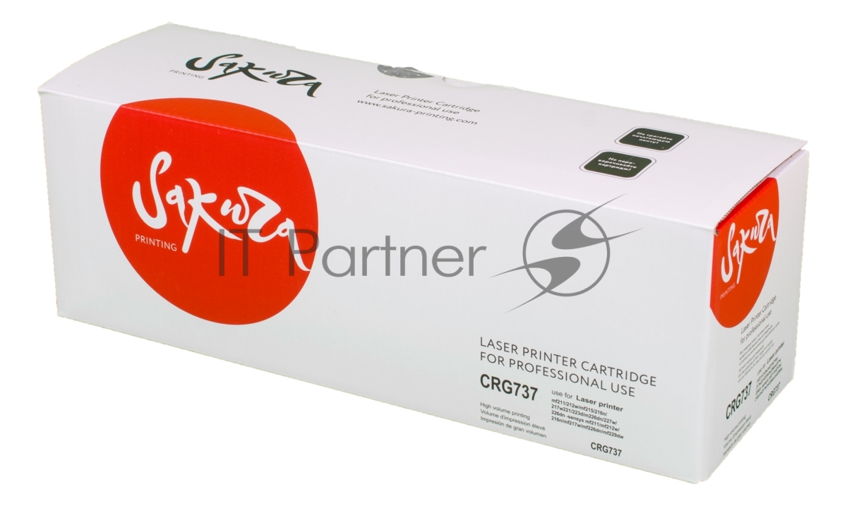 Картридж Sakura CRG737 для Canon i-SENSYS MF229dw, MF226dn, MF217w, MF216n, MF212w, MF211, MF231, черный, 2 400 к.