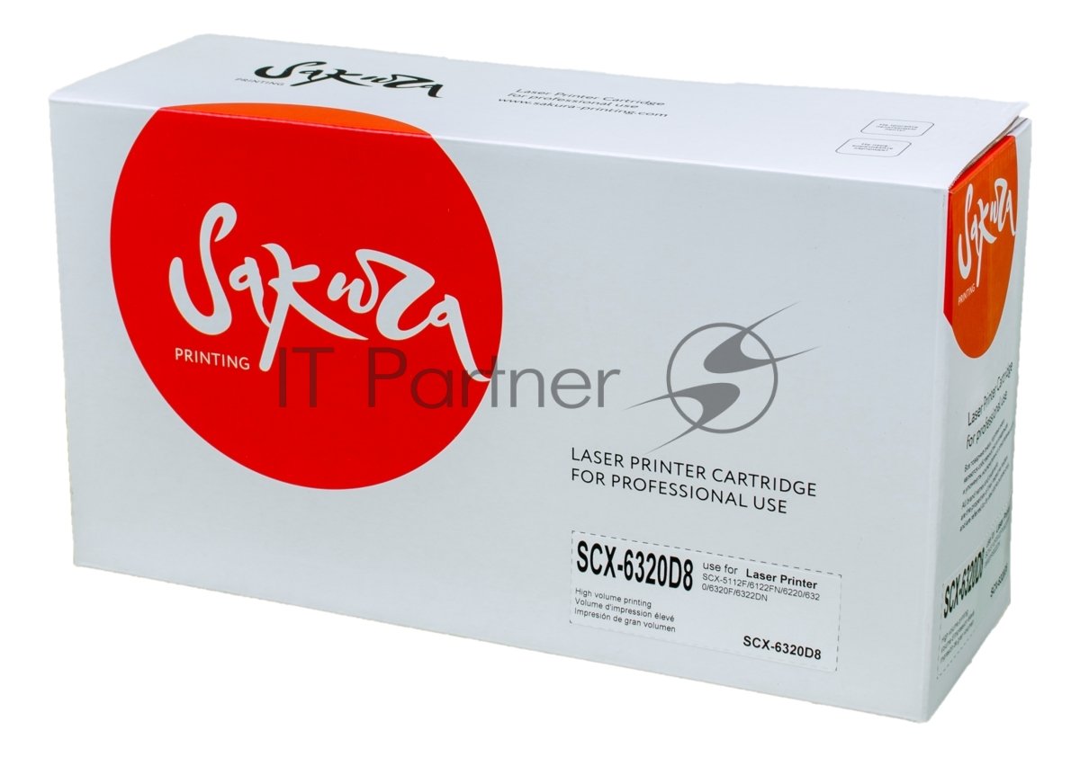 Картридж лазерный Sakura SCX6320D8 для Samsung SCX-5112F/6122FN/6220/6320/6320F/6322DN черный, 8000 к.