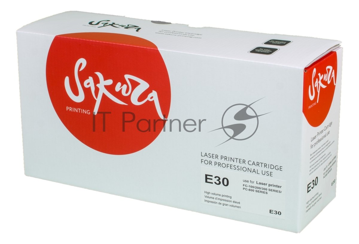 Картридж лазерный Sakura E30 для Canon FC100/200/300Series/PC800Series, черный, 4000 к.
