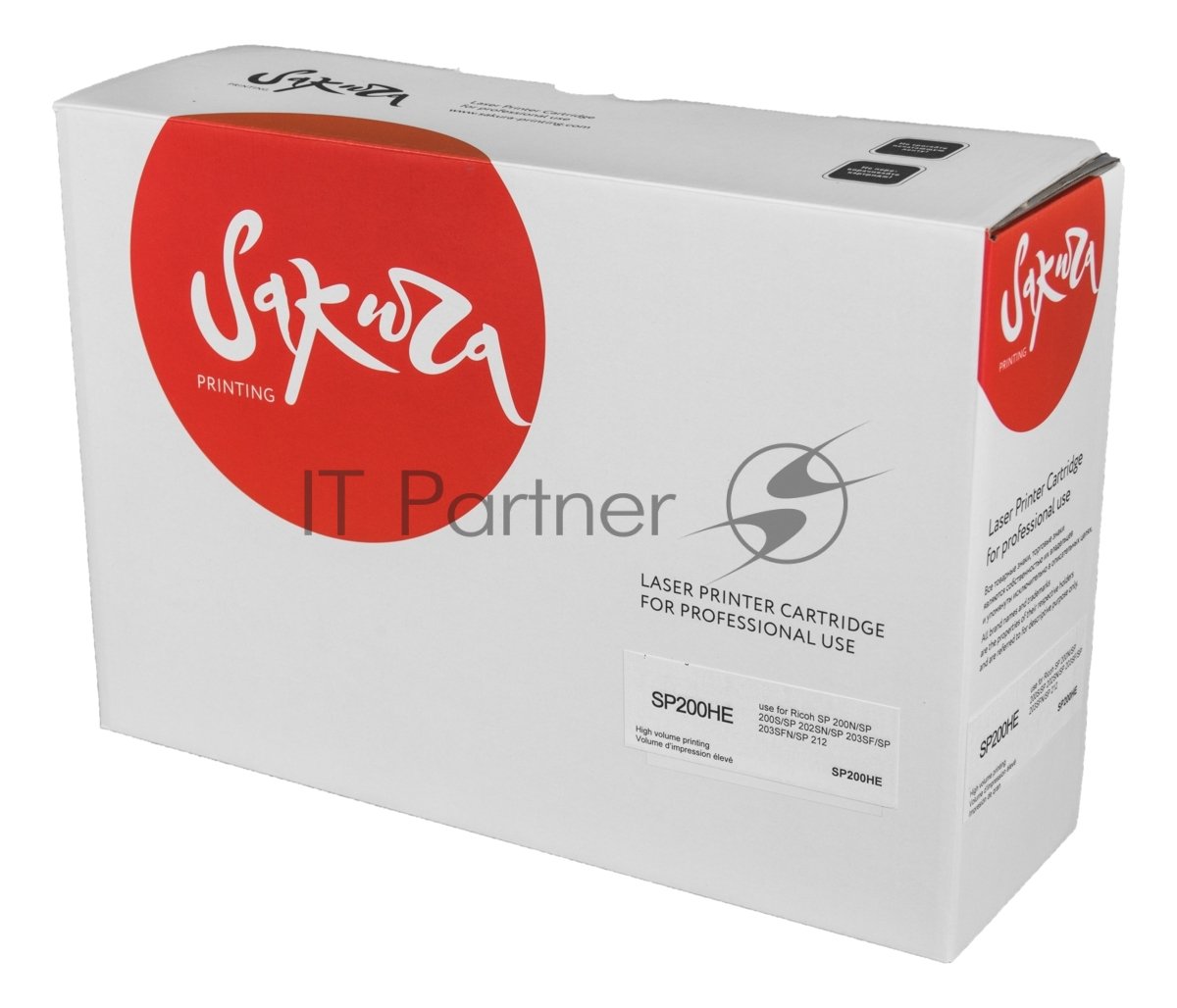 Картридж Sakura SP200HE для Ricoh SP 200N/SP 200S/SP 202SN/SP 203SF/SP 203SFN/SP 212, черный, 2 600 к.