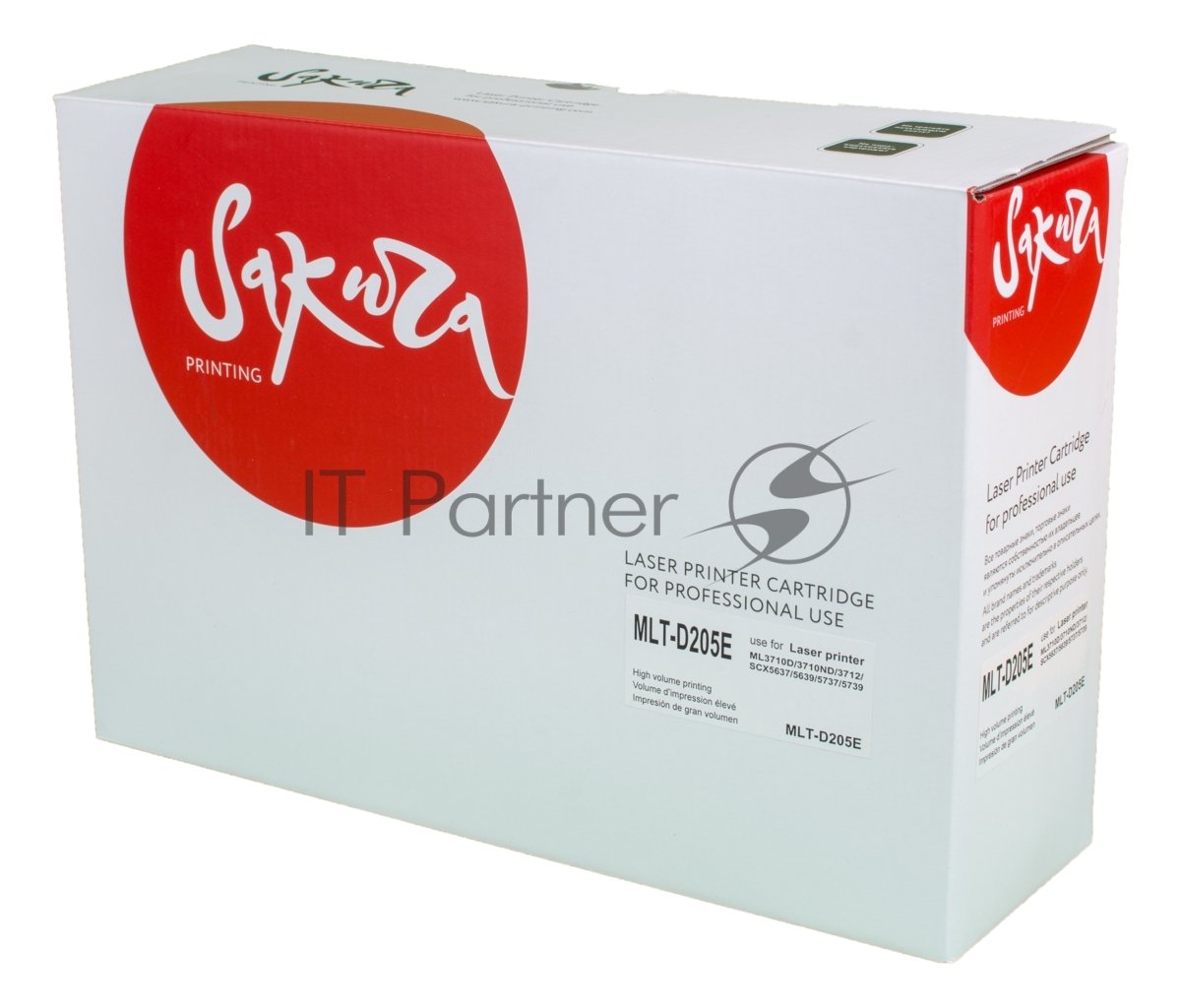 Картридж лазерный Sakura MLTD205E для Samsung ML-3710/3712 SCX-5637/5737/5639/5739, черный, 10000 к.