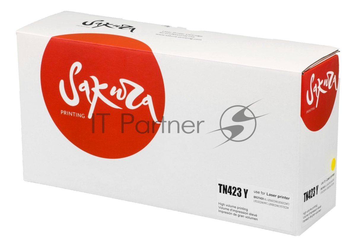 Картридж лазерный Sakura TN423Y для Brother HL-8260, DCP-8400, MFC-8690, желтый, 4 000к.
