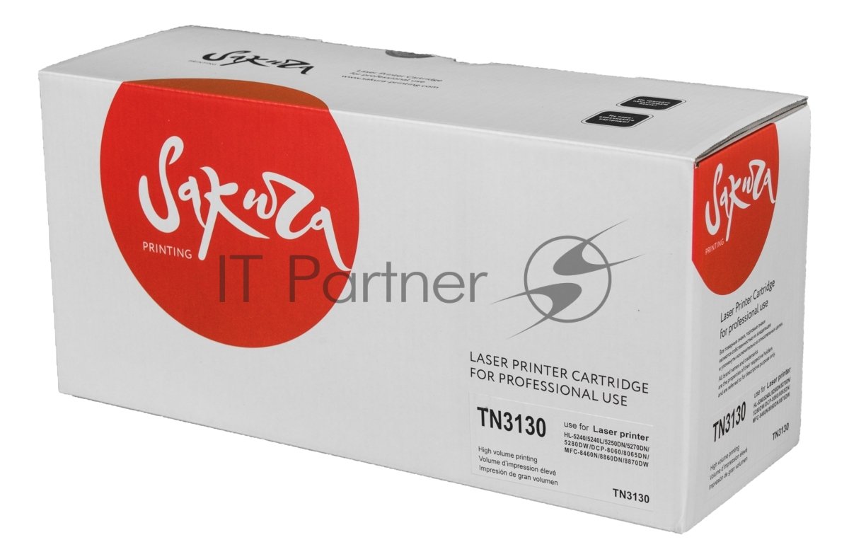 Картридж лазерный Sakura TN3130 для Brother HL-5240, HL-5240L, HL-5250DN, HL-5270DN, HL-5280DW, DCP-8060, DCP-8065DN, MFC-8460N, MFC-8860DN, MFC-8870DW, черный 3500 к.