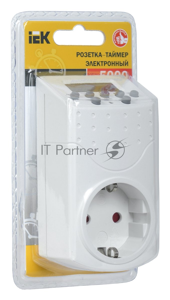 Розетка-таймер электронный 1мин 7дн 140on/off 16А IP20 IEK РТЭ-1