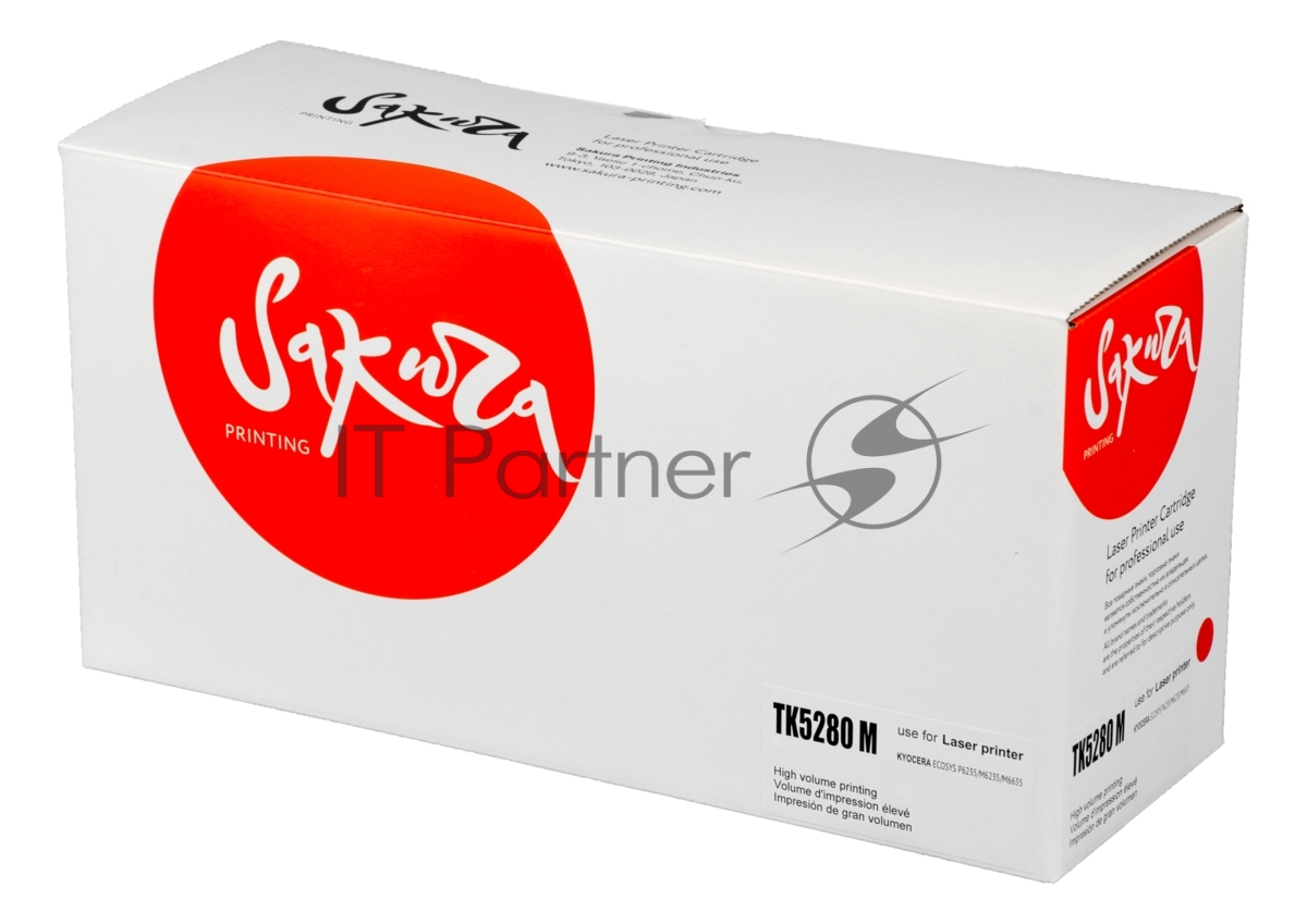 Картридж Sakura TK5280M для Kyocera Mita ECOSYS P6235cdn, пурпурный, 11 000к.