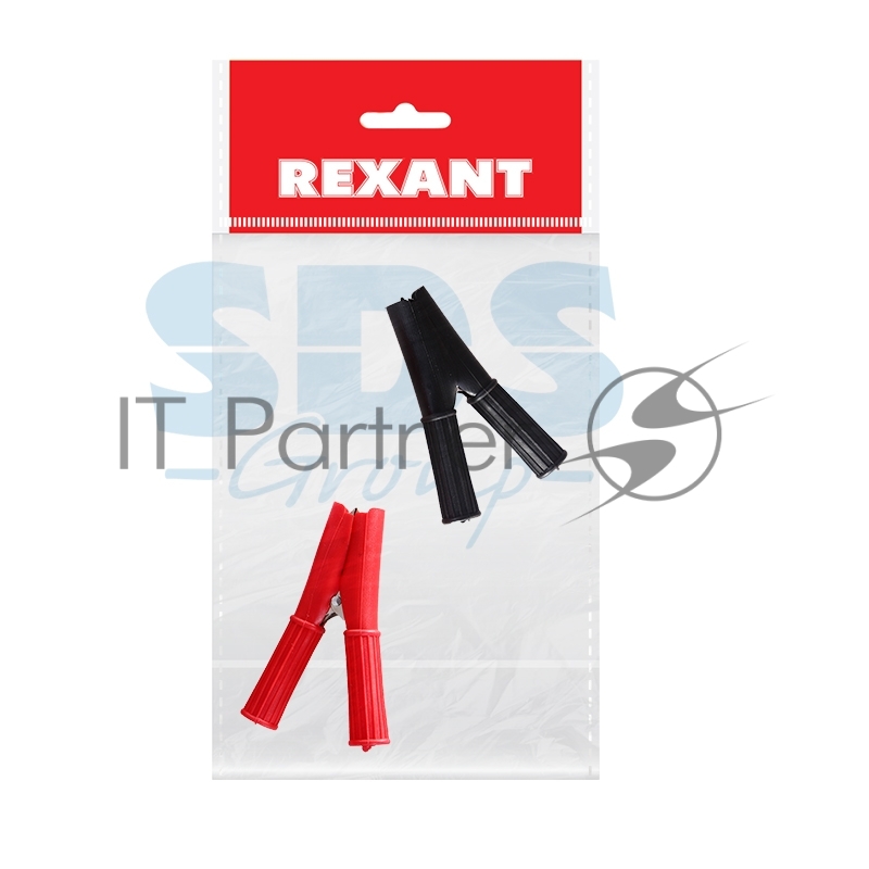Зажим "крокодил" 30А 75мм в изоляторе (50шт) REXANT