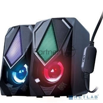 Акустическая система 2.0 Qumo Mask AS004, 10 ВТ, объемное звучание, RGb подсветка