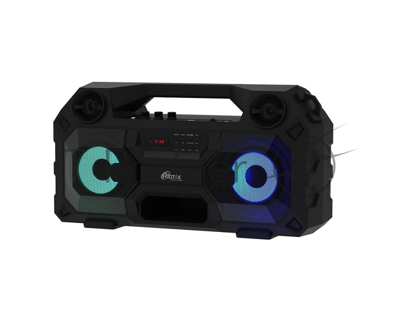 Колонка Ritmix SP-690B Black (2x18W, USB, microSD, FM, Bluetooth  5.0, ПДУ, Li-Pol)