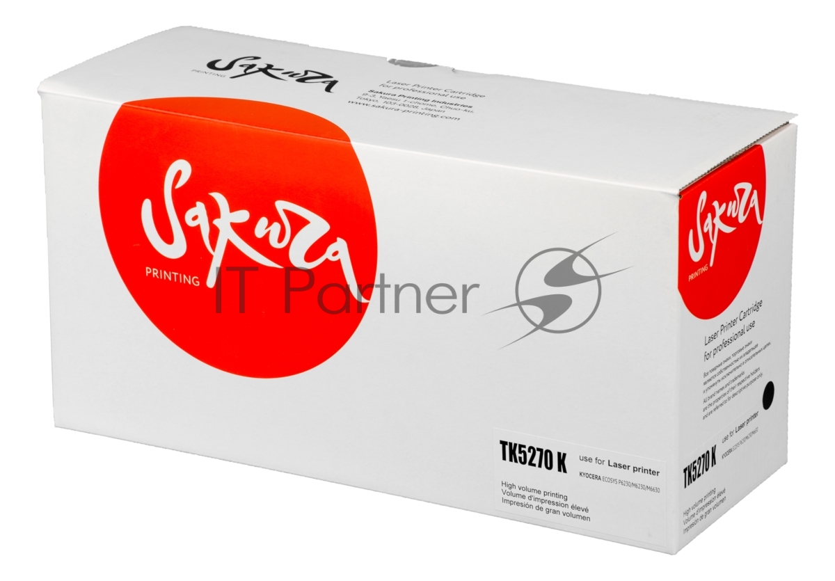 Картридж Sakura TK5270K для Kyocera Mita ECOSYS M6230cidn, черный, 8 000к.