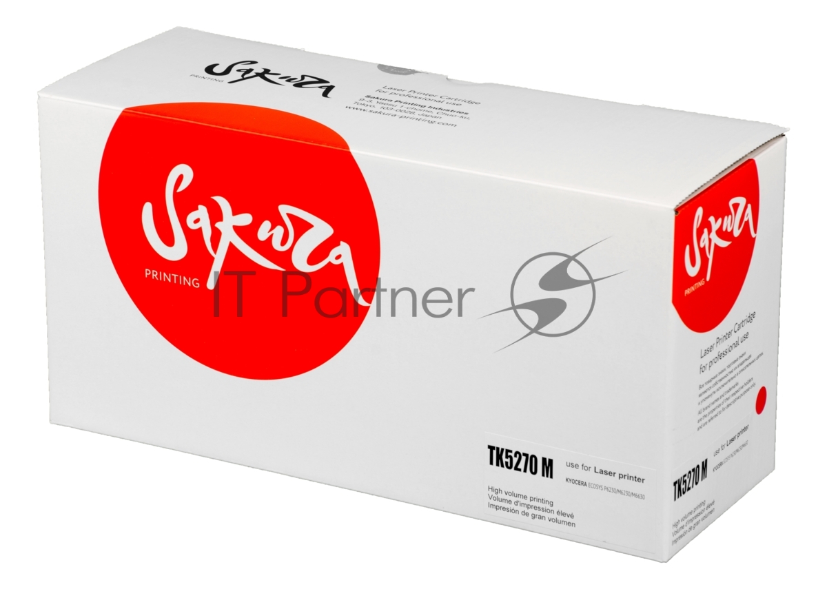Картридж Sakura TK5270M для Kyocera Mita ECOSYS M6230cidn, пурпурный, 6 000к.