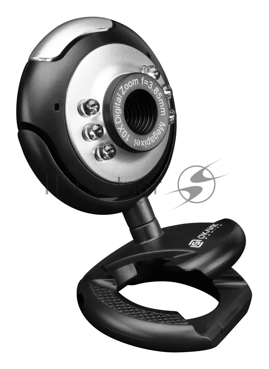 Веб-камера OKLICK OK-C8825 640x480, 30 кадр/с, USB Type-A, микрофон, черный/белый