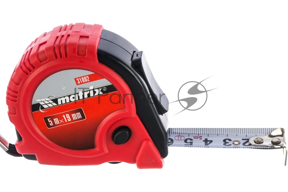Рулетка Matrix Rubber, 5 м х 19 мм, обрезиненный корпус
