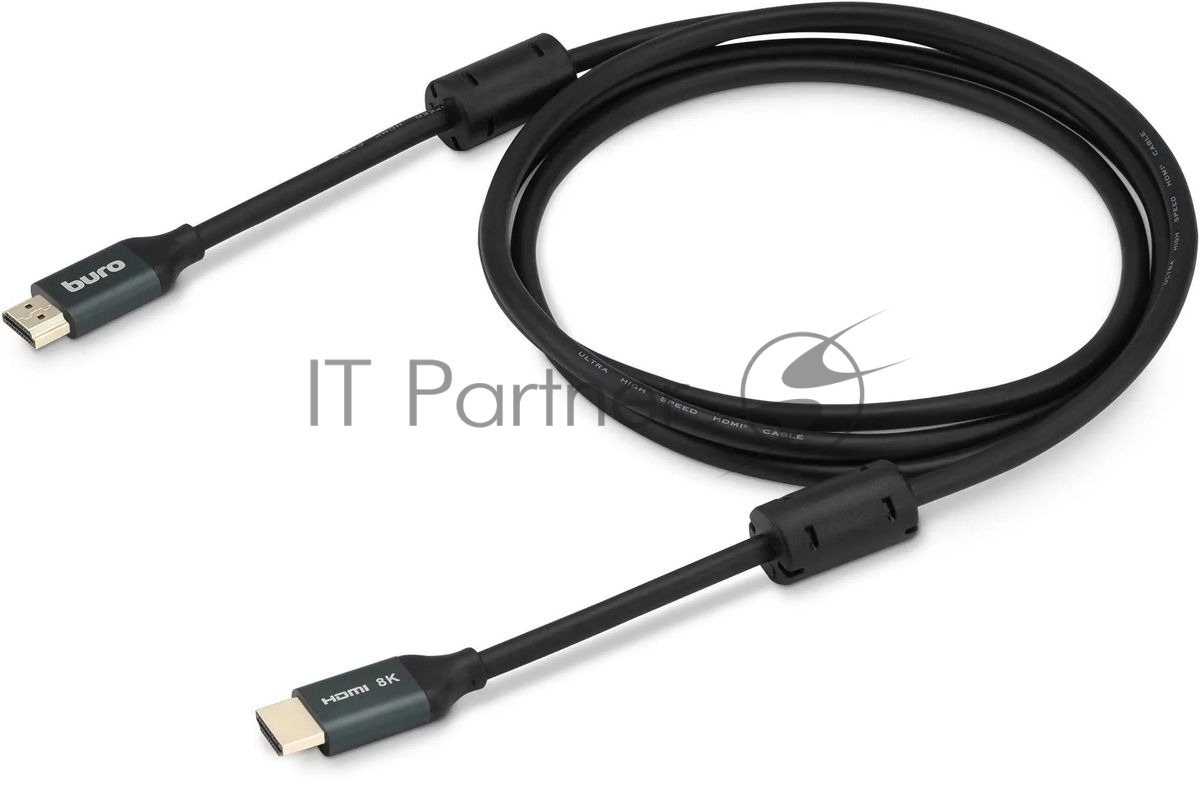 Кабель аудио-видео Buro HDMI (m)/HDMI (m) 1м. феррит.кольца Позолоченные контакты черный (BHP-HDMI-2.1-1G)