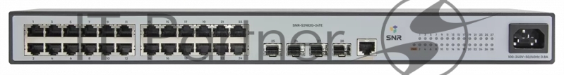 Коммутатор SNR SNR-S2982G-24TE, 24×1 Гбит/с + 4×1 Гбит/с SFP, управляемый