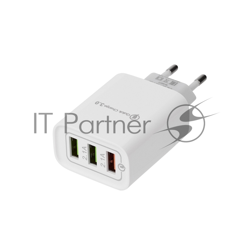 Сетевое зарядное устройство Rexant 3 x USB, 5V, 3 А + 1 А + 1 А, белый