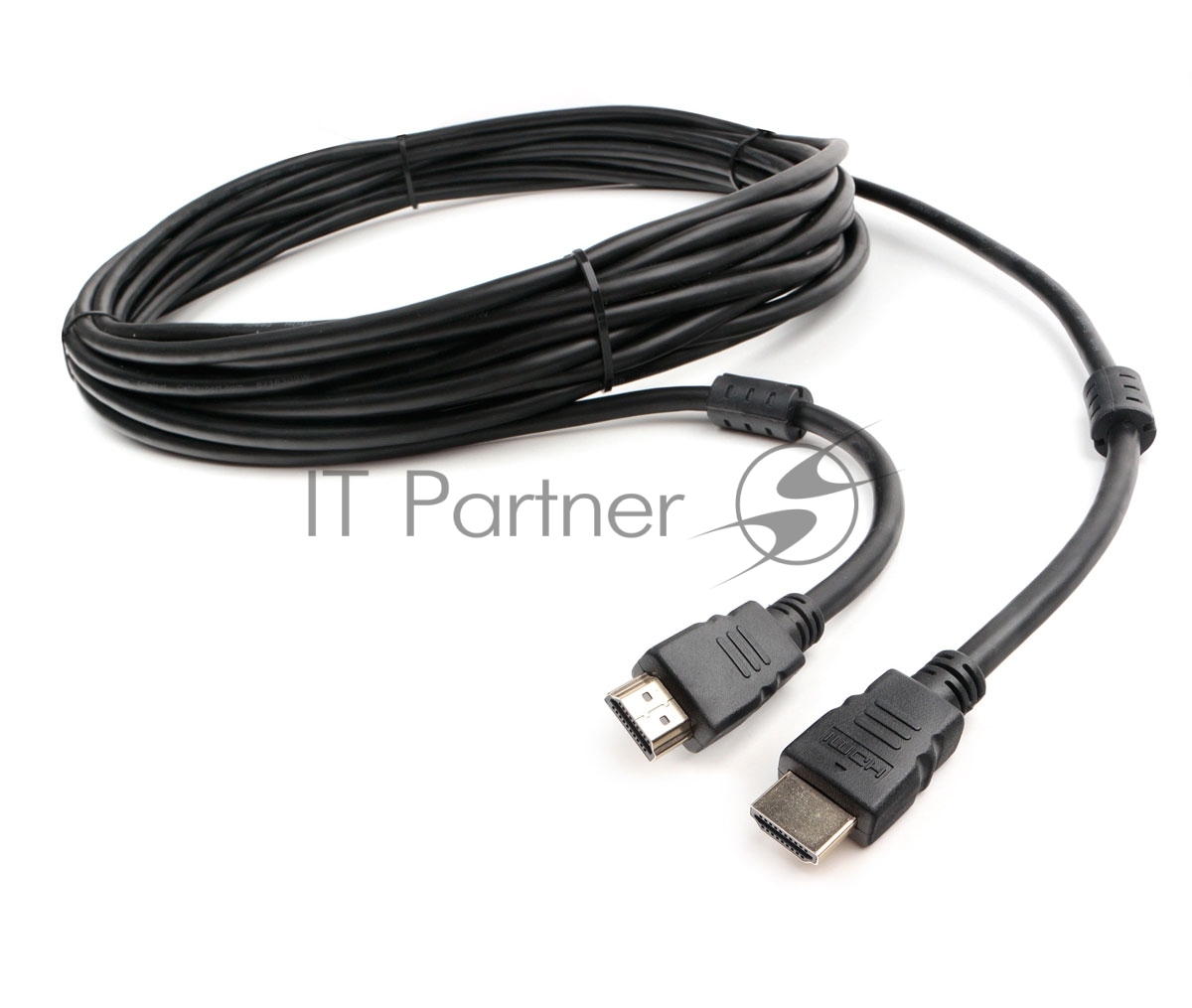 Кабель HDMI Cablexpert CCF2-HDMI4-7.5M, 19M/19M, v2.0, медь, позол.разъем, экран, 2 фер.кольца, 7.5м, черный, пакет