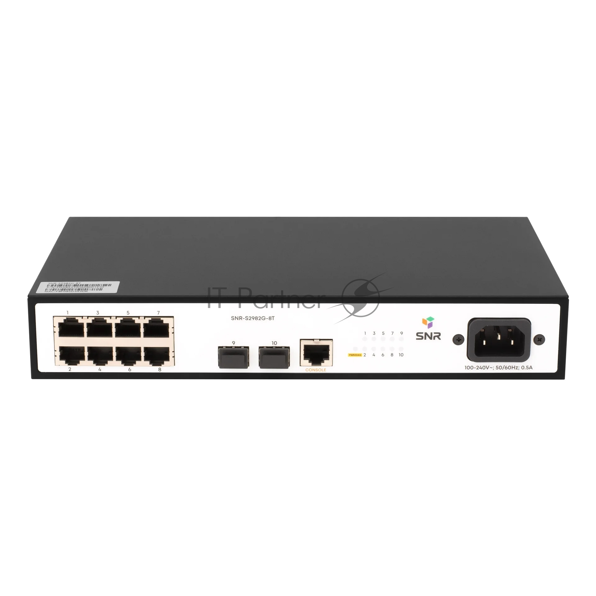 Коммутатор SNR SNR-S2982G-8T, 8×1 Гбит/с + 2×1 Гбит/с SFP, управляемый