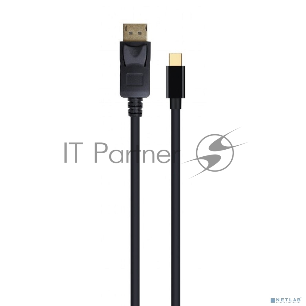 Кабель miniDP<->DP Cablexpert CCP-mDP2-6, 20M/20M, v.1.2, 4K, 1.8м, черный, позол.разъемы, пакет