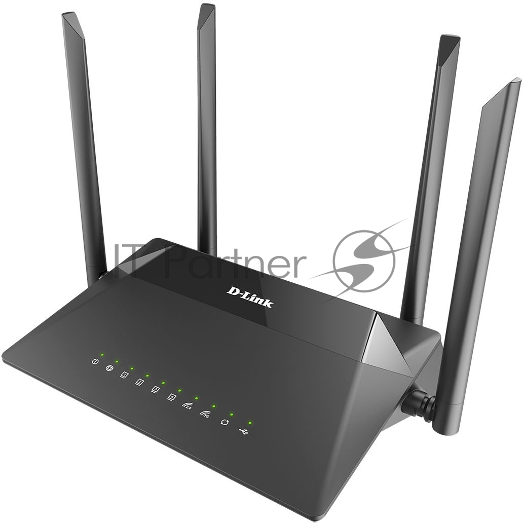 Беспроводной двухдиапазонный гигабитный маршрутизатор D-Link DIR-853/URU/R3A AC1300 Wave 2 с поддержкой технологии MU-MIMO, 3G/LTE и USB-портом 3.0