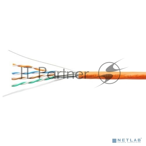Exegate EX289279RUS Кабель ExeGate FUTP4-C6-CU-S23-IN-LSZH-OR-305 FTP 4 пары кат.6 медь, 23AWG, экран, бухта 305м, оранжевый, LSZH