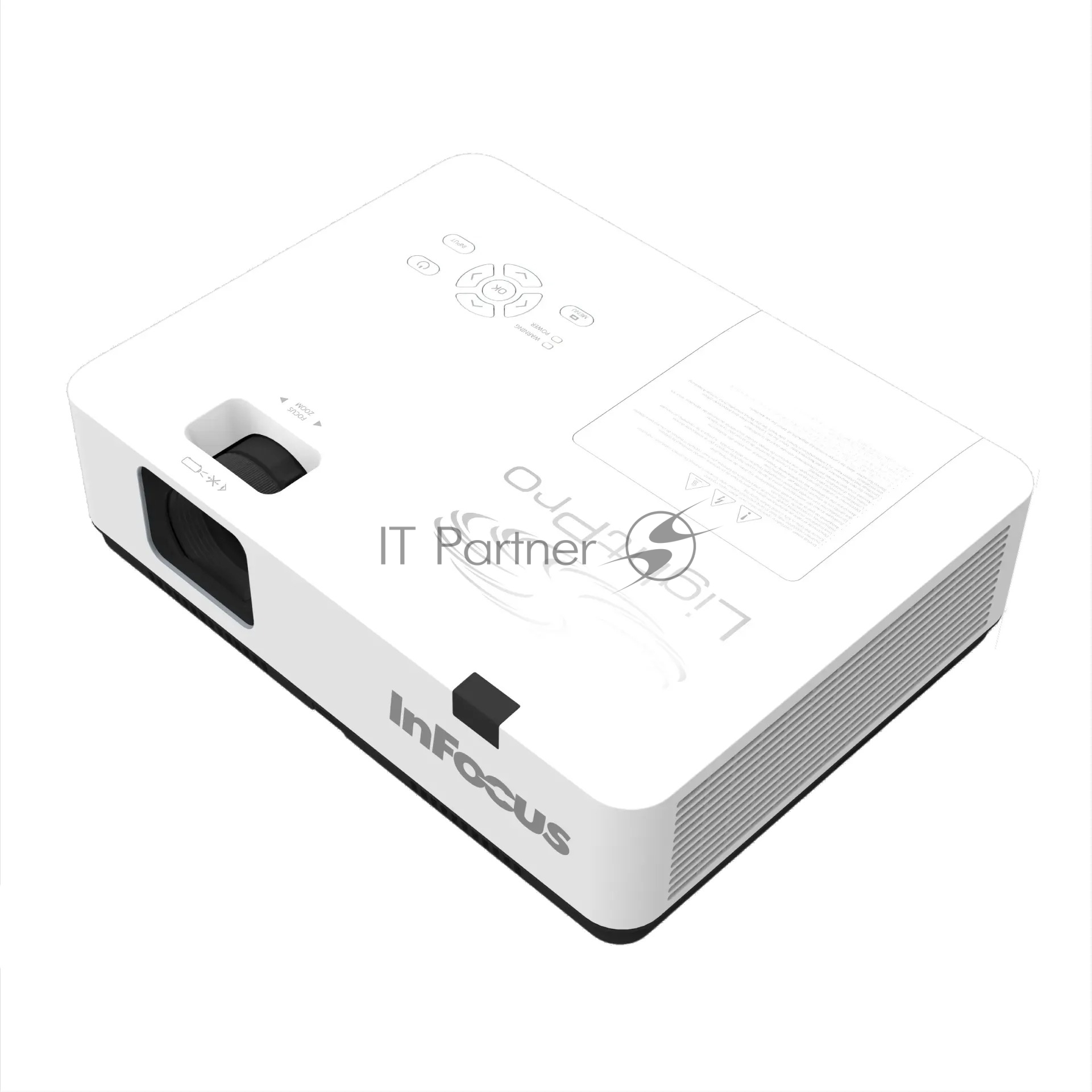 Проектор INFOCUS IN1036 3LCD, 5000 lm, WXGA, 1.371.65:1, 50000:1, (Full 3D), 16W, 2хHDMI 1.4b, VGA in, CompositeIN, 3,5 audio IN, RCAx2 IN, USB-A, VGA out, 3,5 audio OUT, RS232, Mini USB B serv, RJ45, 3,3 кг