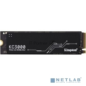 Накопитель SSD Kingston KC3000, 4Tb, PCIe 4.0 x4, M.2 2280, NVMe, R/W 7000/7000, с радиатором