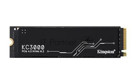 Накопитель SSD Kingston KC3000, 4Tb, PCIe 4.0 x4, M.2 2280, NVMe, R/W 7000/7000, с радиатором