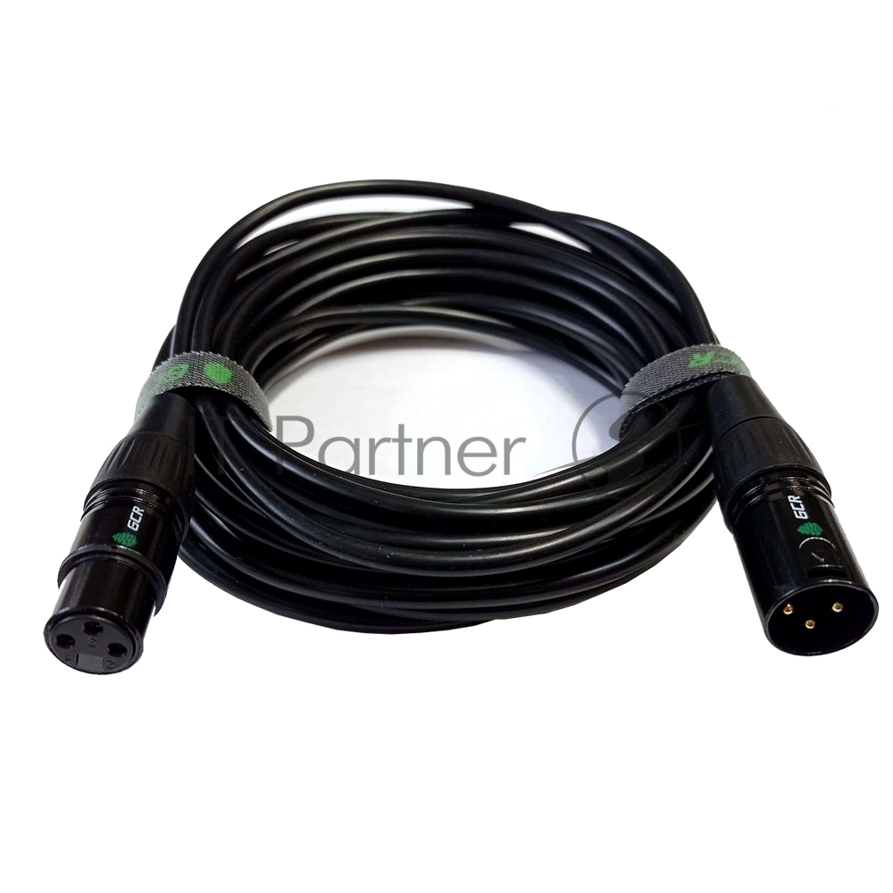 Кабель GCR 7.0m микрофонный XLR M/XLR F , черный, AL case черный, GCR-53374