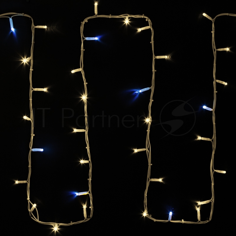 Гирлянда Neon-night "Дюраплей LED" 20 м, 200 LED, белый каучук, мерцающий Flashing (каждый 5-й диод) свечение теплое белое