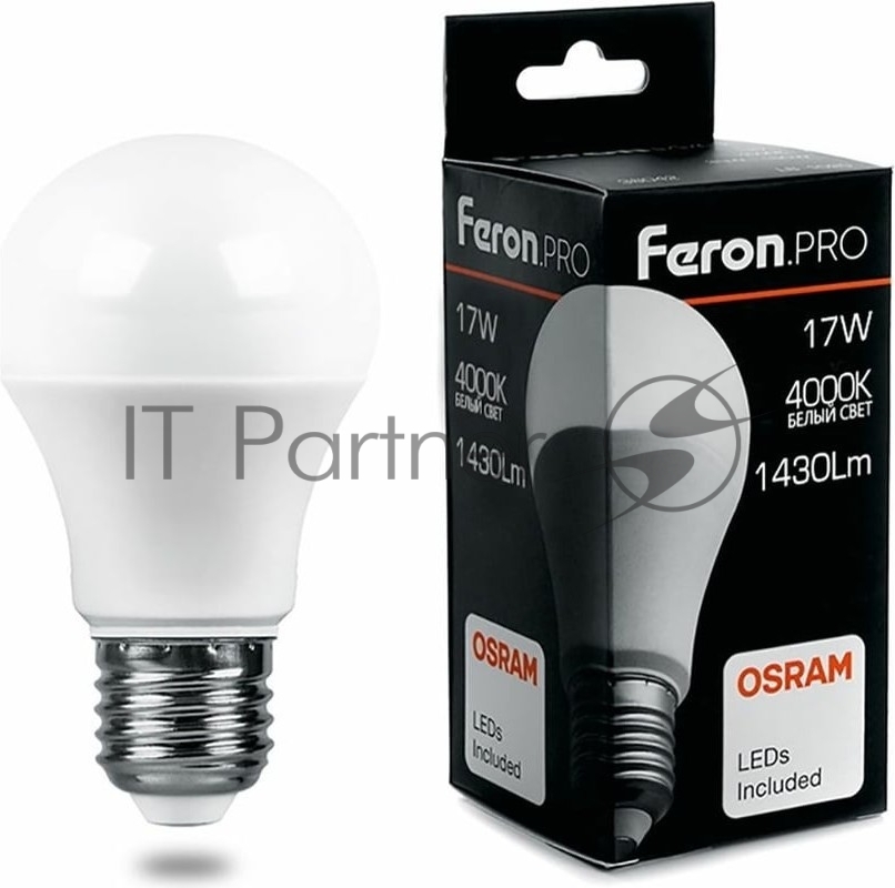 Лампа светодиодная Feron PRO LB-1017 шар E27 17W 4000K