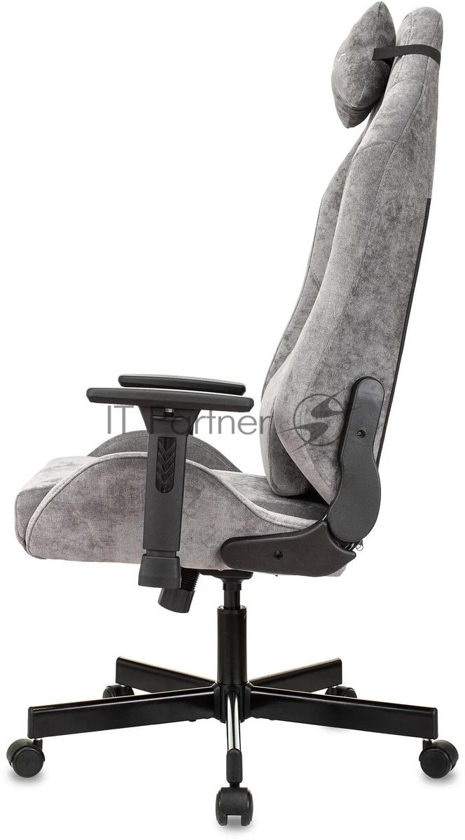 Кресло Бюрократ Knight N1 Fabric серый, ткань, 120 кг, механизм качания