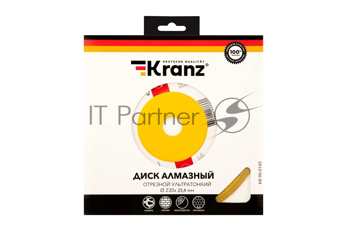Диск алмазный отрезной Kranz ультратонкий 230x22.2/25,4 мм