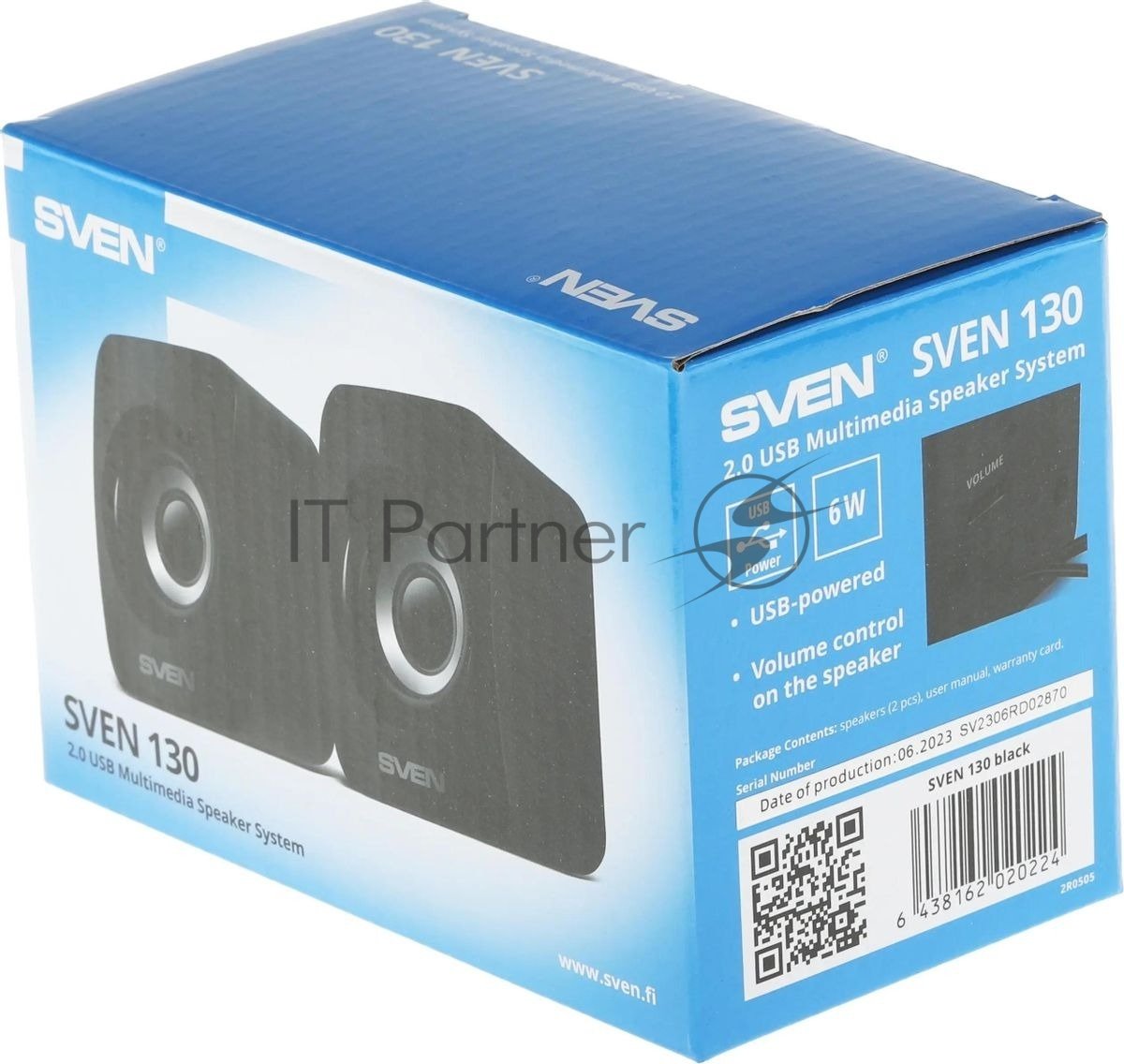 Акустическая система SVEN 130, черный (6 Вт, питание USB)