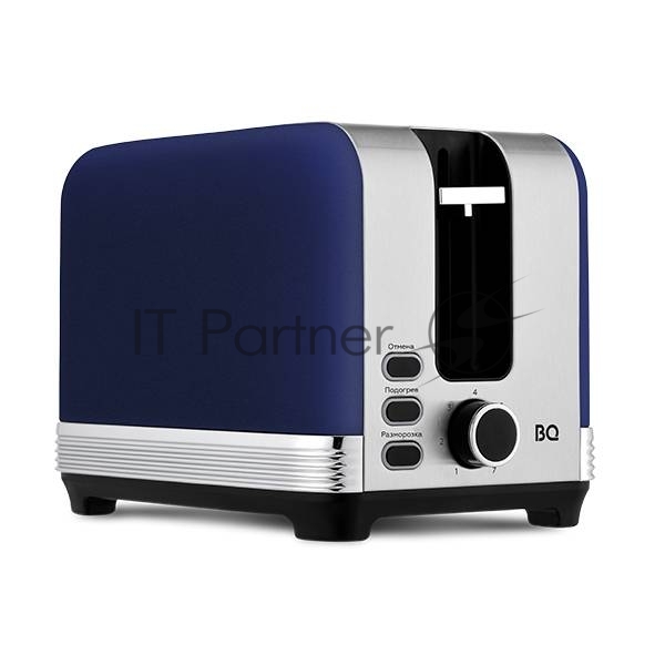 Тостер BQ T1000 синий, 1000 Вт, 2 слота