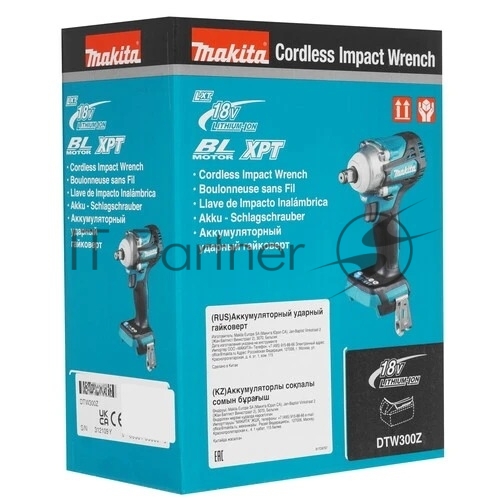Гайковерт Makita DTW300Z, аккумуляторный ударный, без АКБ и ЗУ