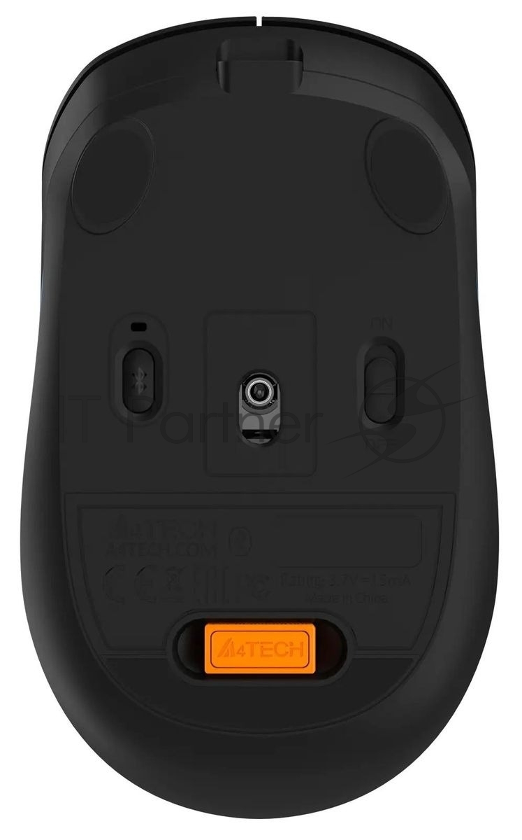 Мышь беспроводная A4TECH FB10C черный/синий, 2000 dpi, Bluetooth / USB, Bluetooth / радиоканал, кнопки - 4