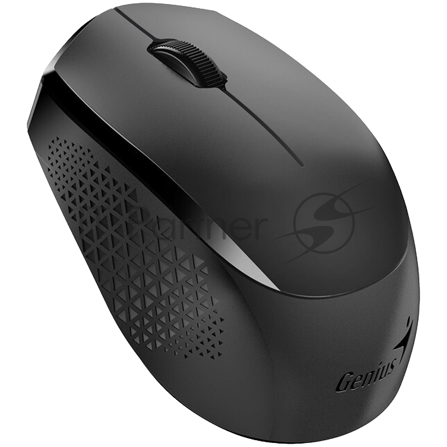 Genius Мышь NX-8000S Black { Беспроводная, бесшумная, 3 кнопки, для правой/левой руки. Сенсор Blue Eye. Частота 2.4 GHz} [31030025400]