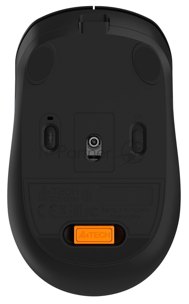 Мышь беспроводная A4TECH FB10C черный/синий, 2000 dpi, Bluetooth / USB, Bluetooth / радиоканал, кнопки - 4