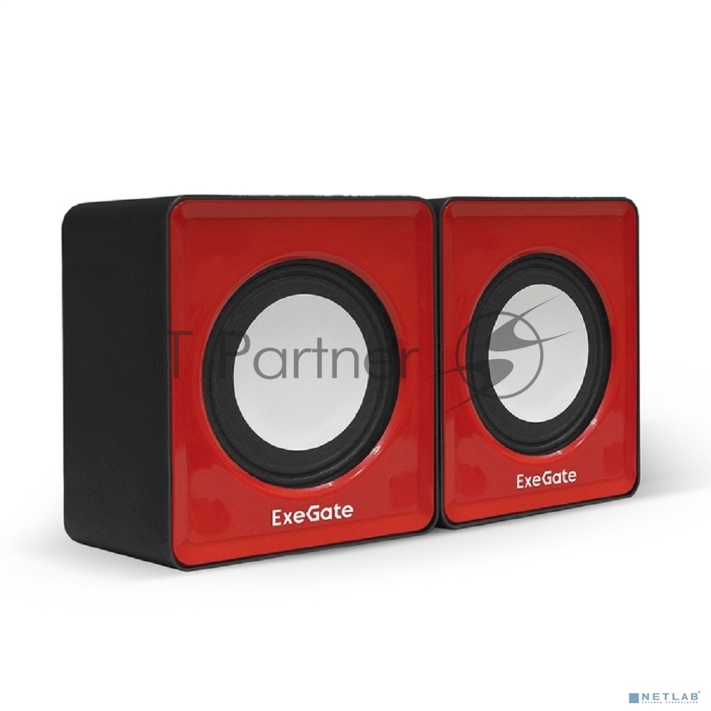 Exegate EX289920RUS Акустическая система 2.0 ExeGate Disco 140 Red (питание USB, 2х3Вт (6Вт RMS), 100-20000Гц, красный)
