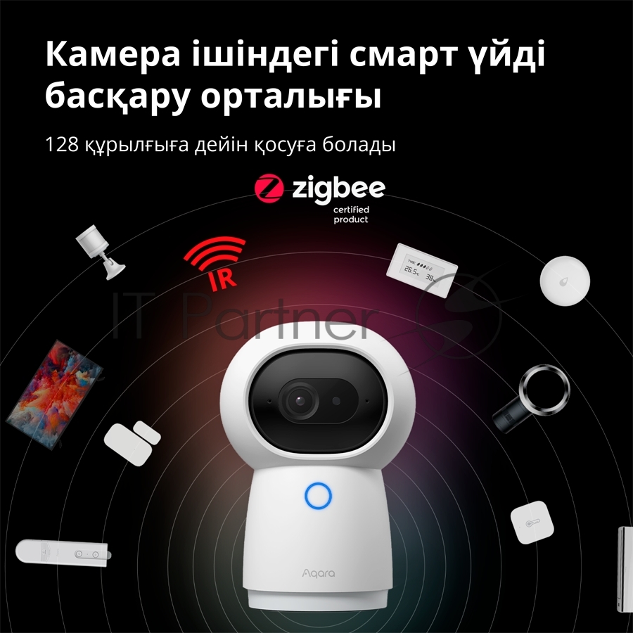 Камера AQARA Camera Hub G3/Камера+ управления/Управление жестами/Камера 360/2K 2304х1296p/Протокол связи:Zigbee/WiFi/Питание:USB-C/белый CH-H03