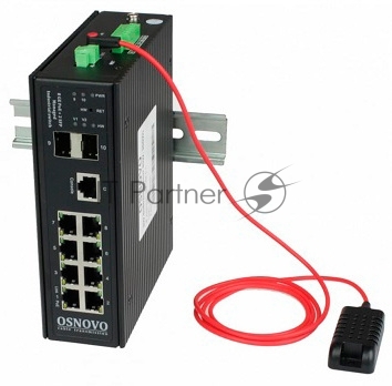 Промышленный PoE коммутатор Gigabit Ethernet OSNOVO SW-80802/I(Port 90W,300W) Промышленный HiPoE коммутатор Gigabit Ethernet на 8GE PoE + 2 GE SFP порта. Порты: 1 x GE (10/100/1000Base-T) с PoE BT (до 90W) + 7 x GE (10/100/1000Base-T) с PoE (до