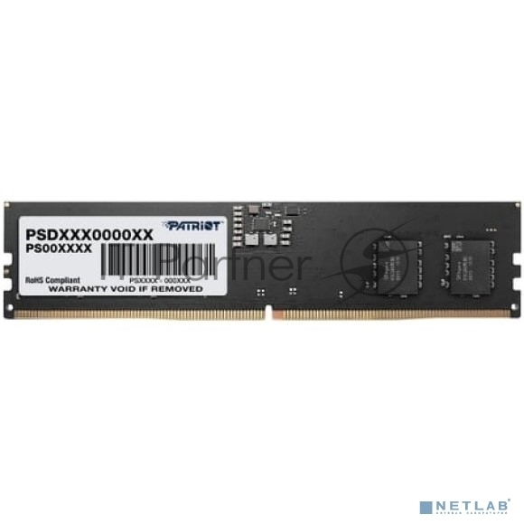 Оперативная память Patriot Signature, DDR5, 16GB (1x16 GB), 4800 MHz, CL40, DIMM