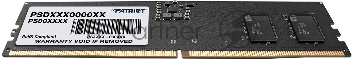 Оперативная память Patriot Signature, DDR5, 32GB (1x32 GB), 4800 MHz, CL40, DIMM