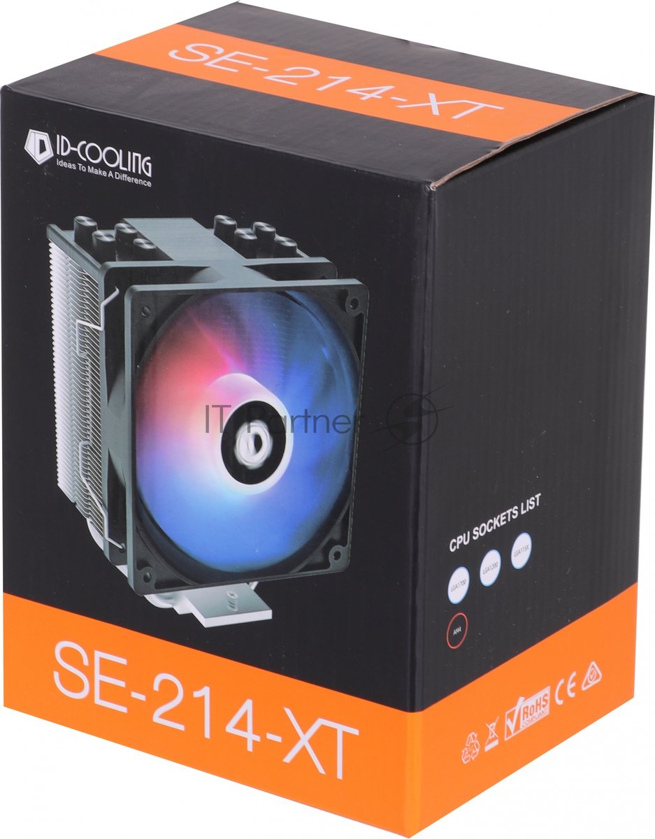 Кулер ID-COOLING. SE-214-XT черный 120мм алюминий/медь 1500rpm 27db 4-pin 180W 150мм