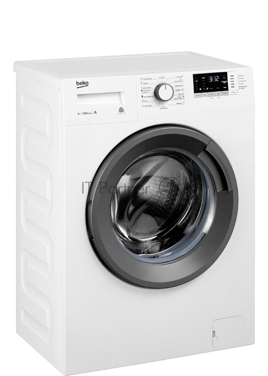 Стиральная машина Beko WRE6512ZAW (R) белый, загрузка фронтальная 6 кг, 1000 об/мин., класс: А