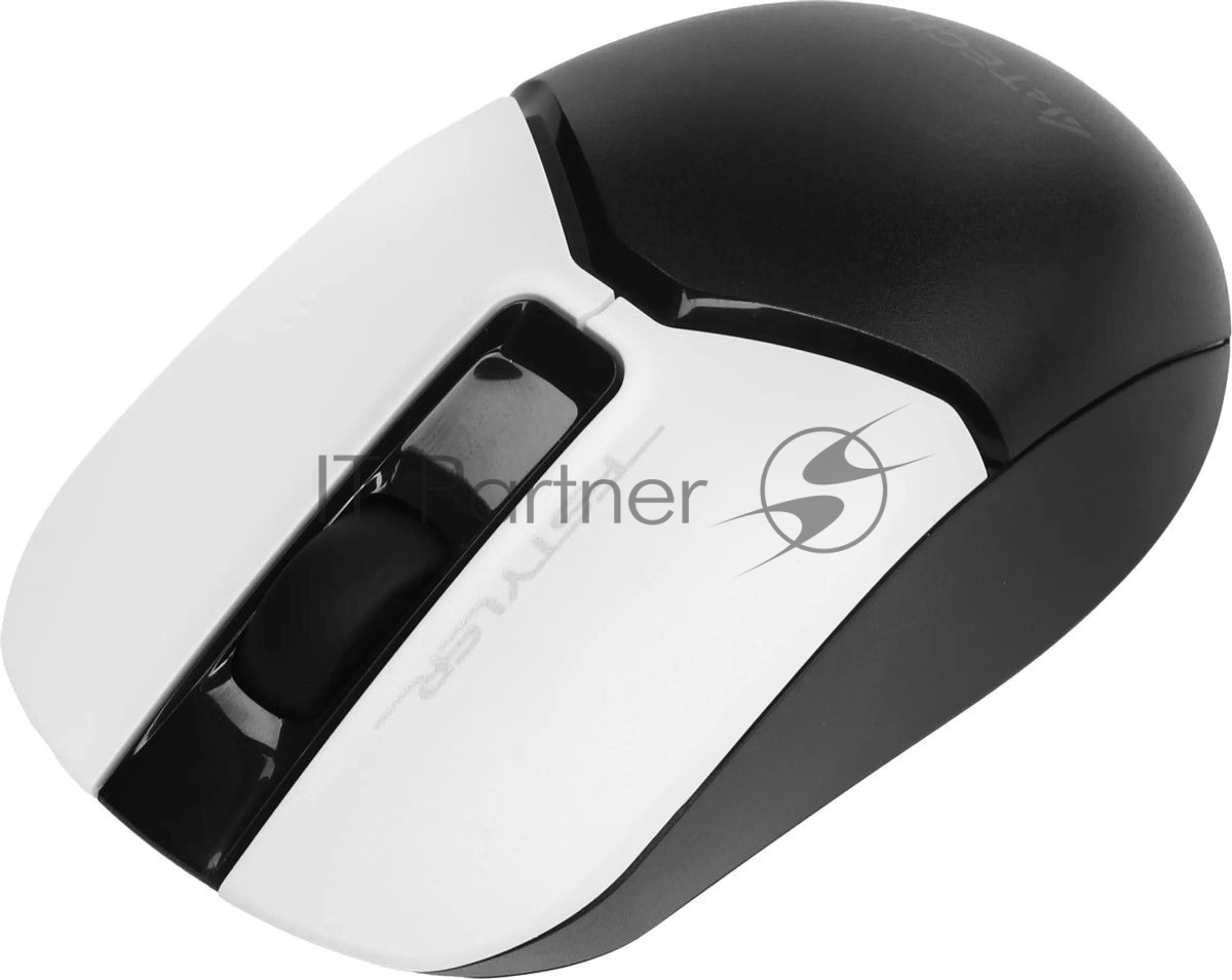 Мышь беспроводная A4Tech Fstyler FB12 белый/черный, 1200 dpi, радиоканал, Bluetooth, USB, кнопки - 3