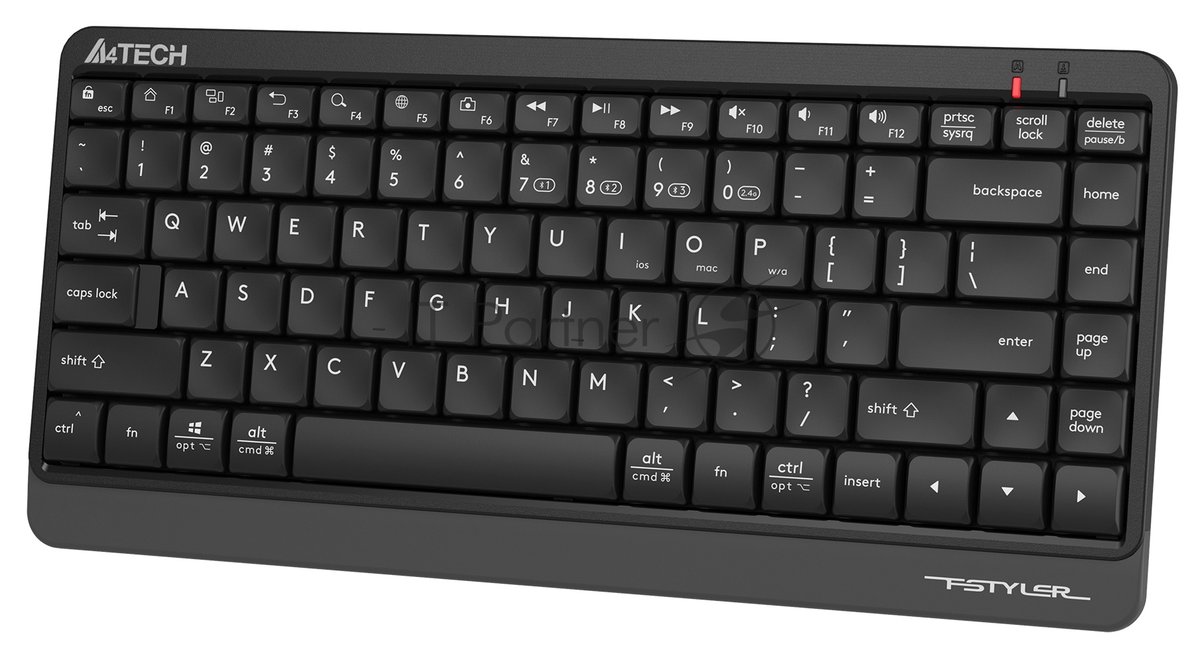 Клавиатура беспроводная A4Tech Fstyler FBK11, USB, Bluetooth/Радиоканал, черный/серый