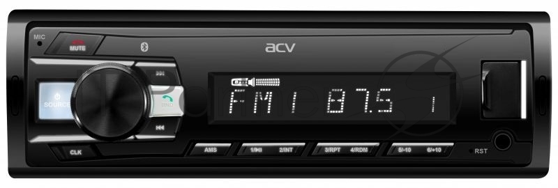 Автомагнитола ACV AVS-918BR, 1 DIN, Bluetooth, USB Type-A, AUX